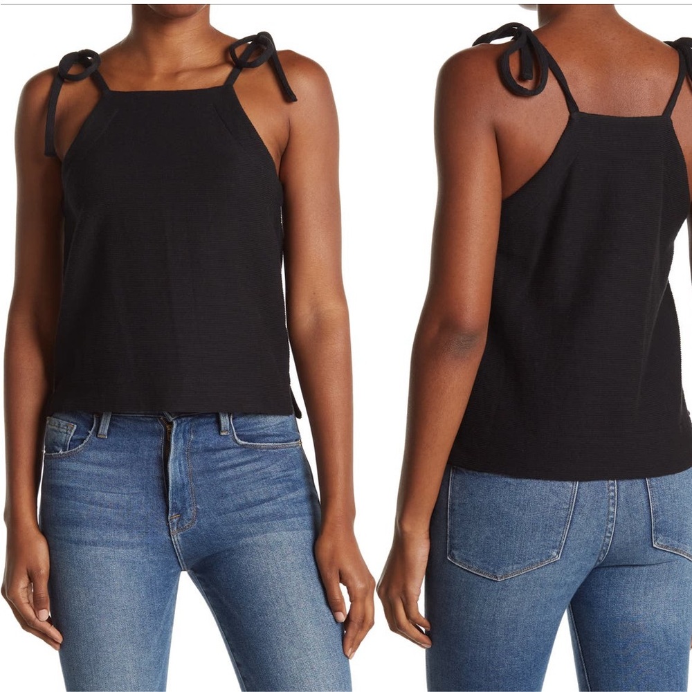 Madewell Texture & Thread Tie Shoulder Tank Top